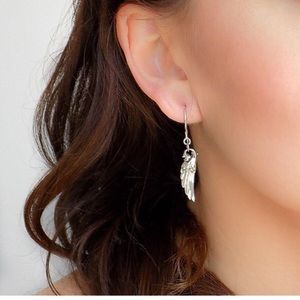 NWT Angels & Emeralds Sterling Silver Angel Wing Earrings